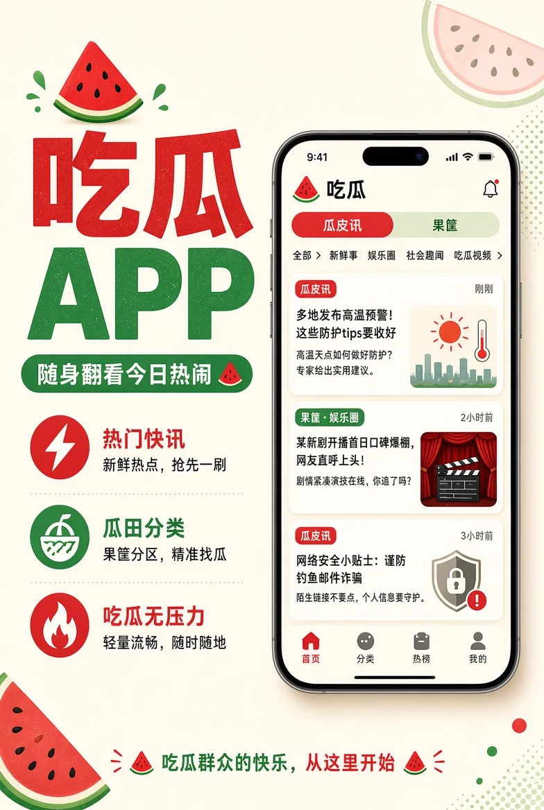 吃瓜APP移动端界面视觉